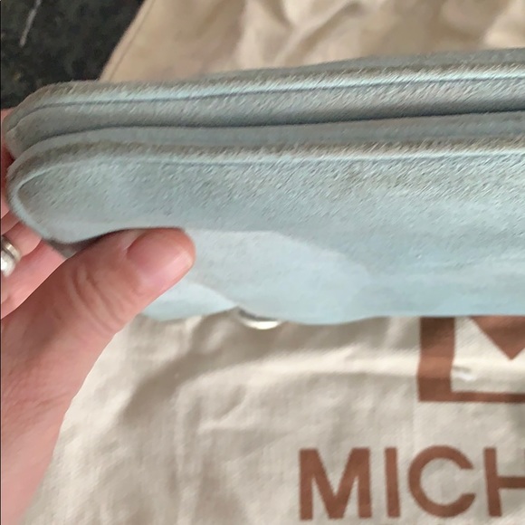 Vintage Michael Kors Blue Suede Clutch – With Dust Bag - Picture 9 of 10